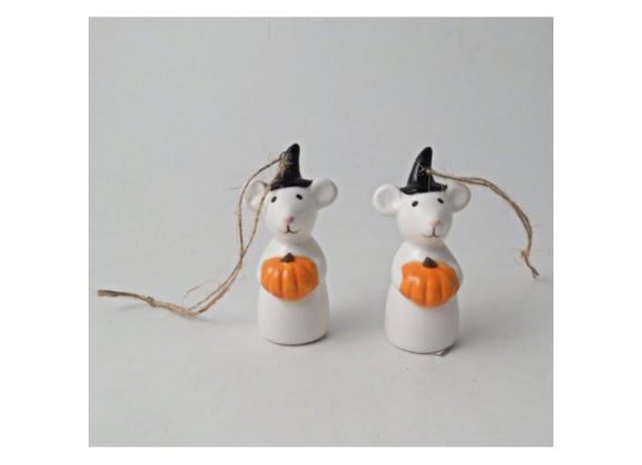 Mouse with Pumpkin Hanging Decoration