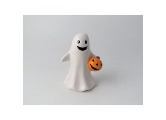 Ghost and Pumpkin Decoration