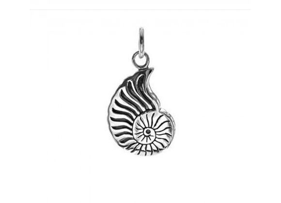 925 Silver Ammonite Pendant and Chain