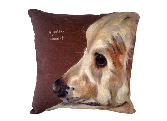 Golden Retriever Square Cushion by The Little Dog Laughed