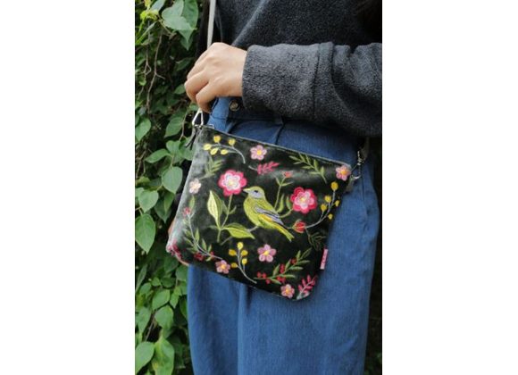 Greenfinch & Flower Cross Body Bag by LUA