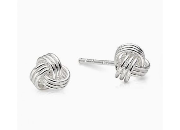 925 Silver Knot Stud Earrings