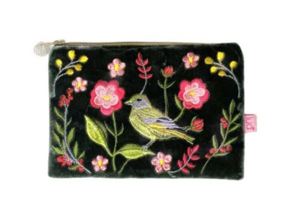 Greenfinch & Flower Purse by Lua