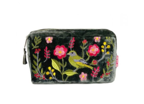 Greenfinch & Flower Cosmetic Bag by Lua