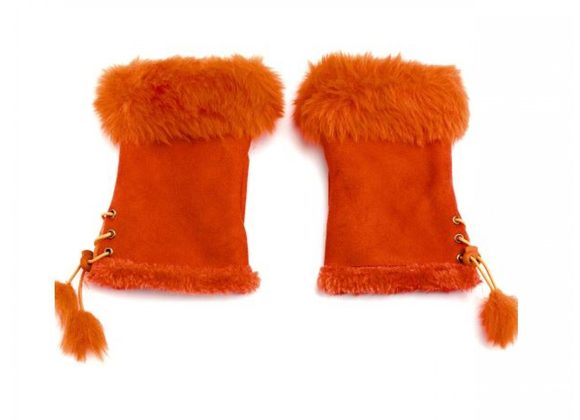 BURNT ORANGE Fingerless Gloves