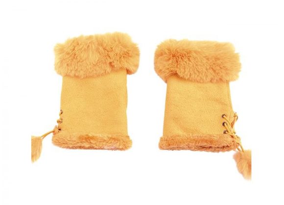 MUSTARD Fingerless Gloves