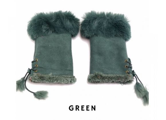 GREEN Fingerless Gloves