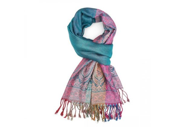 Fine Pashmina Scarf - Turquoise