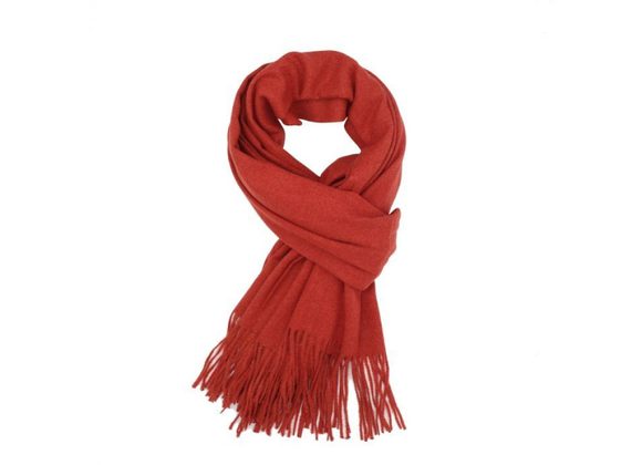 Plain Burnt Orange Scarf 