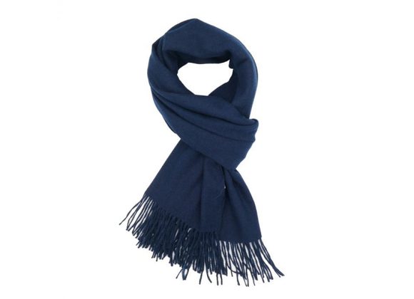 Plain Navy Scarf 