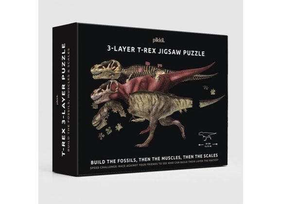 T-Rex Dinosaur 3 Layer Jigsaw Puzzle