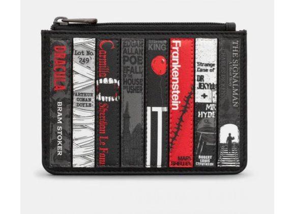 Horror Bookworm Zip Top Leather Purse by YOSHI