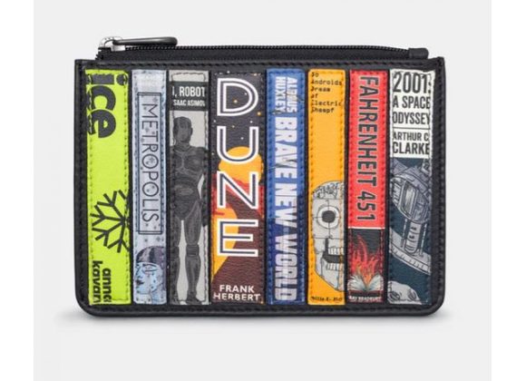 Sci-Fi Bookworm Zip Top Leather Purse by YOSHI