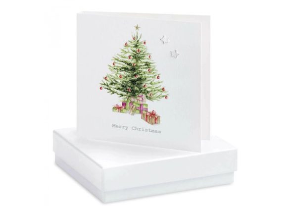 Christmas Tree Card & Earrings - Boxed