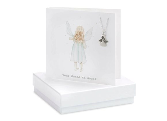 Guardian Angel Card complete with Silver Necklace - Boxed