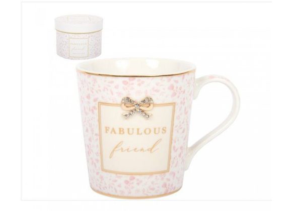 Pink Floral Fabulous Friend Mug with Gift Box