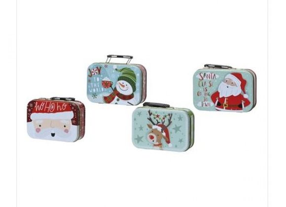 Set of 4 Mini Christmas Tins