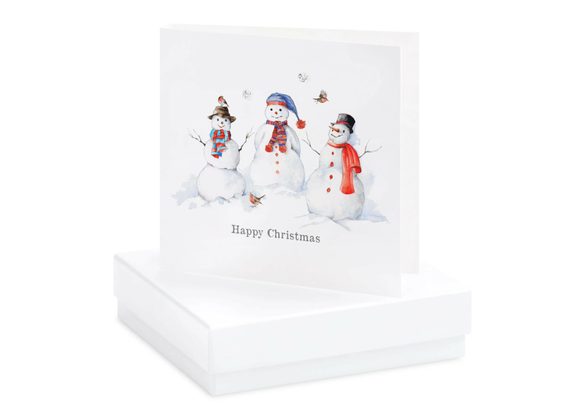 Snowmen Card & Earrings by Crumble & Core - Boxed