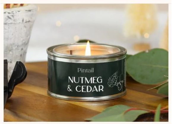 Nutmeg & Cedar Pintail Scented Candle