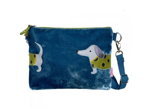 Sausage Dog Cross Body Bag by LUA - TEAL BLUE