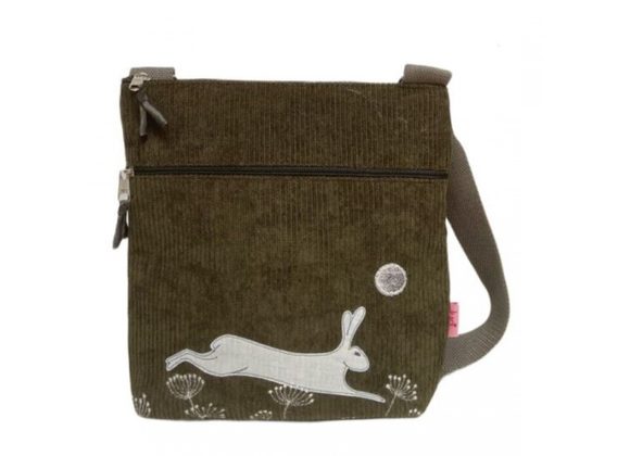 Leaping Hare Messenger Bag by LUA - Dark Sage