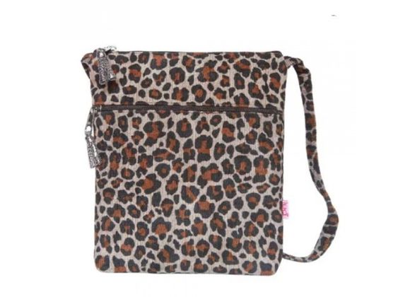 Leopard Corduroy Small Cross Body Bag