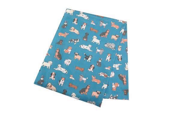 Dogs Design Teal Scarf - AW24