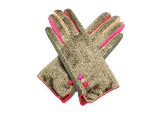 Green & Multi-Colour Gloves