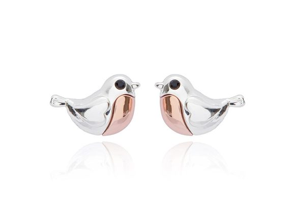 Silver Plated Robin Earrings by Equilibrium