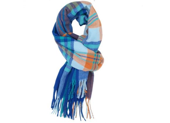 Tartan Scarf by Red Cuckoo - Blue