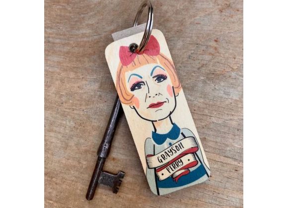 Grayson Perry Keyring by Wotmalike