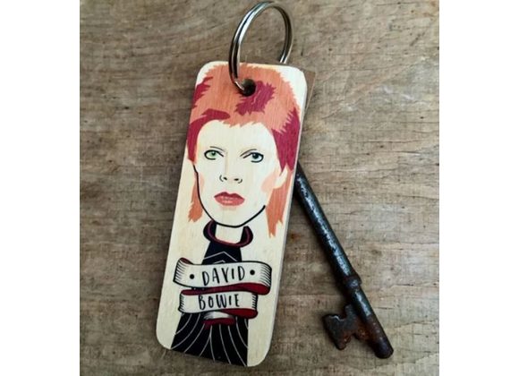 David Bowie Keyring by Wotmalike