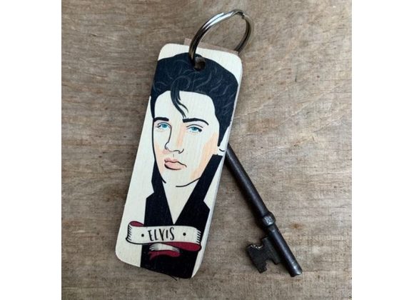 Elvis Keyring by Wotmalike