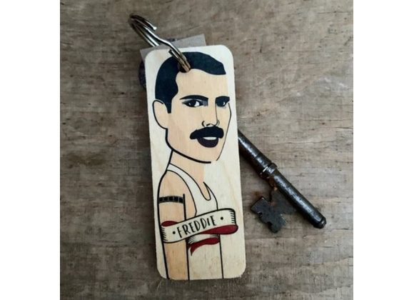 Freddie Mercury Keyring by Wotmalike