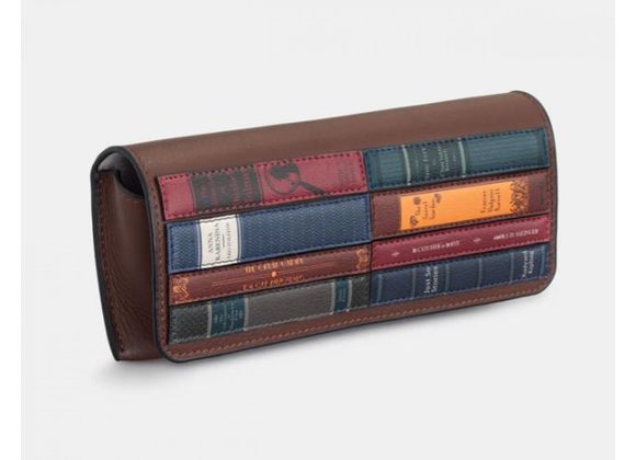 Brown Bookworm Leather Glasses Case by YOSHI