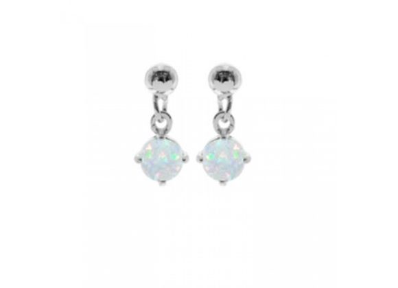 925 Silver Stud Earrings with opalique drop