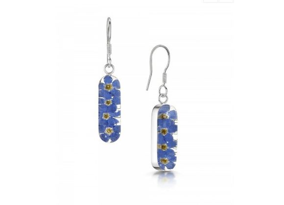 Sterling Silver Forget-me-not Drop Earrings by Shrieking Violet®