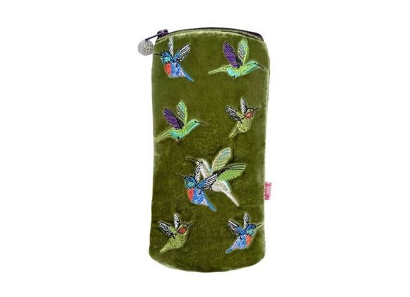 Hummingbird Glasses Pouch by Lua - Olive