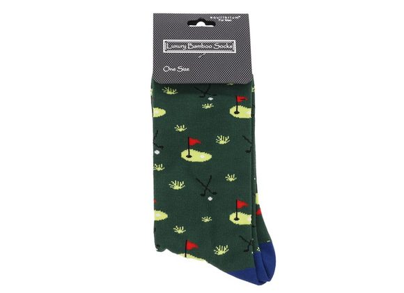 Golf Men's Green Bamboo Socks by Equilibrium 