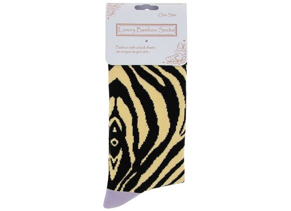 Zebra design Bamboo Socks by Equilibrium 