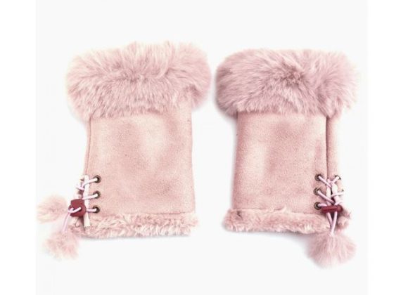 Dusky Pink Fingerless Gloves