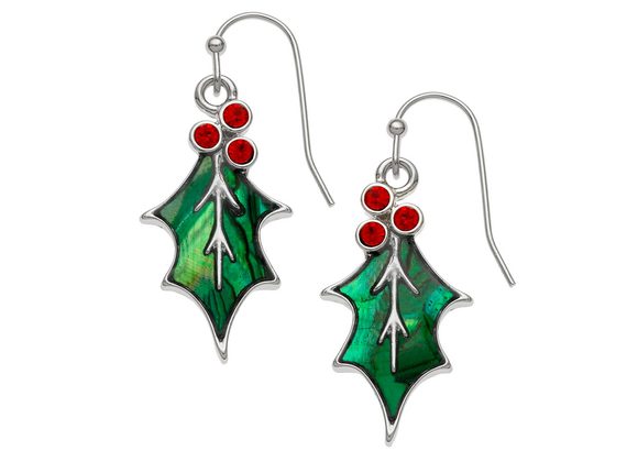 Holly leaf earrings by Tide Jewellery