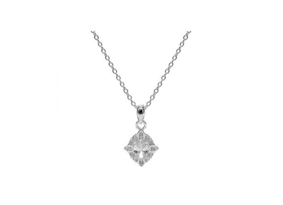 925 Silver & Cubic Zirconia Pendant & Chain 