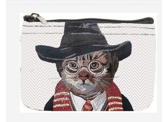 Magical Cat Zip Coin Purse by Signare