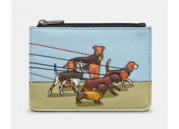 Dog Walk Zip Top Leather Purse by YOSHI