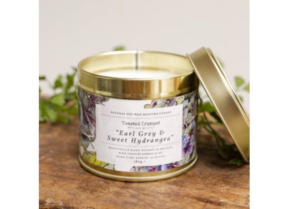 Earl Grey & Sweet Hydrangea Candle by Toasted Crumpet