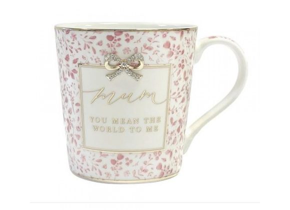 Pink Floral MUM Mug with Gift Box