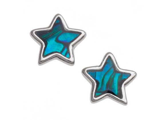 Blue Paua shell Star stud earrings By Tide Jewellery