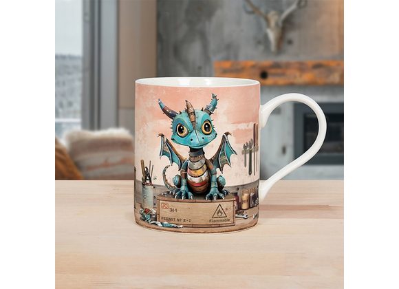 Bug Art Scrap Dragon Fine China Mug