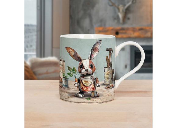 Bug Art Scrap Rabbit Fine China Mug